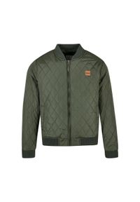 Urban Classics - Męska Nylonowa Kurtka Pikowana Diamond. Kolor: zielony. Materiał: nylon. Sport: turystyka piesza #1