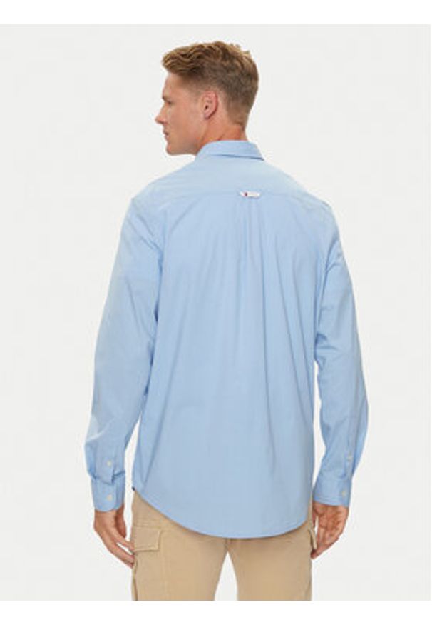 Tommy Jeans Koszula Entry DM0DM19519 Niebieski Regular Fit. Kolor: niebieski. Materiał: bawełna