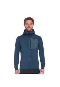 Bluza polarowa męska Rab Superflux Hoody z kapturem. Typ kołnierza: kaptur. Kolor: niebieski. Materiał: polar