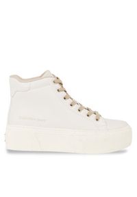 Calvin Klein Jeans Sneakersy Bold Vulc Flatf Mid Laceup Wn YW0YW01230 Beżowy. Kolor: beżowy #3
