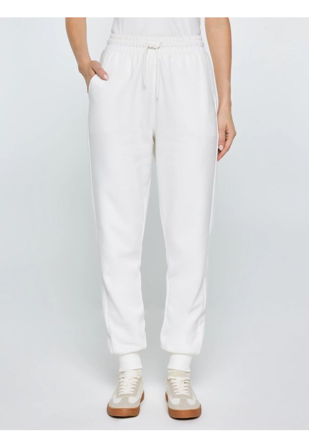Big-Star - Spodnie damskie dresowe białe Fonia 100. Okazja: na spacer, na co dzień. Kolor: biały. Materiał: dresówka. Typ sukienki: sportowe. Styl: casual, sportowy