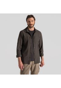 CRAGHOPPERS - Koszula podróżnicza męska Craghoppers NosiLife Pro LS Shirt V. Okazja: na co dzień. Kolor: zielony. Styl: casual