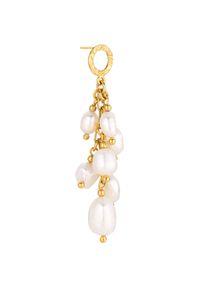 MOKOBELLE - Wiszące kolczyki z perłami Gracja. Materiał: pozłacane, srebrne. Kolor: złoty. Kamień szlachetny: perła #2
