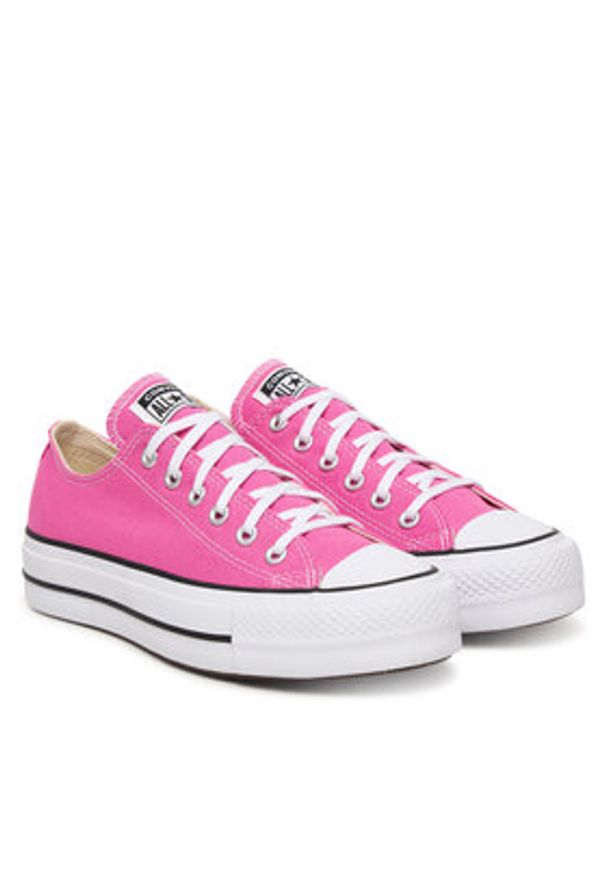 Converse Trampki Chuck Taylor All Star Lift Platform A16104C Różowy. Kolor: różowy. Materiał: materiał. Obcas: na platformie