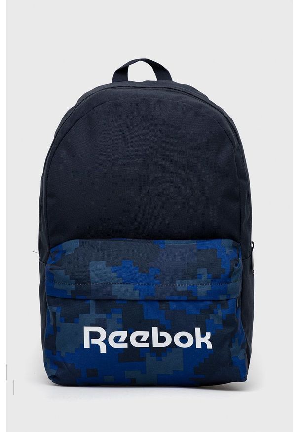 Reebok Plecak dziecięcy H23413 kolor granatowy duży z nadrukiem. Kolor: niebieski. Materiał: poliester. Wzór: nadruk