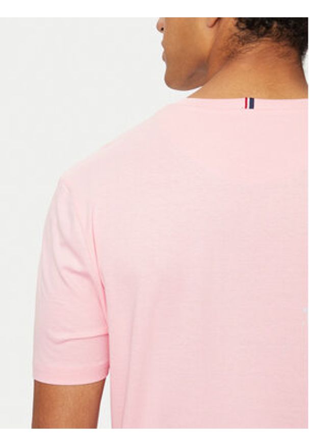 U.S. Polo Assn. T-Shirt MUP3311 Różowy Slim Fit. Typ kołnierza: polo. Kolor: różowy. Materiał: bawełna