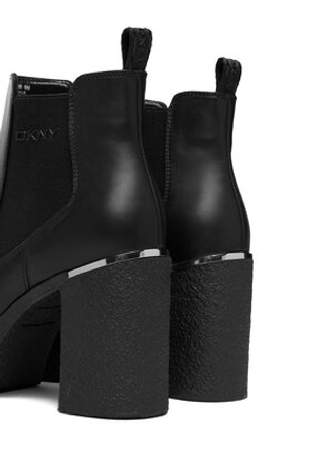 DKNY Botki Tarquin Platform B K4554905 Czarny. Kolor: czarny. Materiał: skóra. Obcas: na platformie