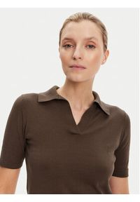 Weekend Max Mara Polo Roncolo 2525366071 Brązowy Regular Fit. Typ kołnierza: polo. Kolor: brązowy. Materiał: bawełna #2