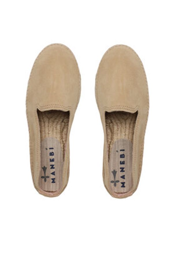 Manebi Espadryle Double Sole Espadrilles K 1.1 D0 Beżowy. Kolor: beżowy. Materiał: skóra, zamsz