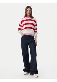 Tommy Jeans Sweter DW0DW22926 Czerwony Loose Fit. Kolor: czerwony. Materiał: bawełna #4