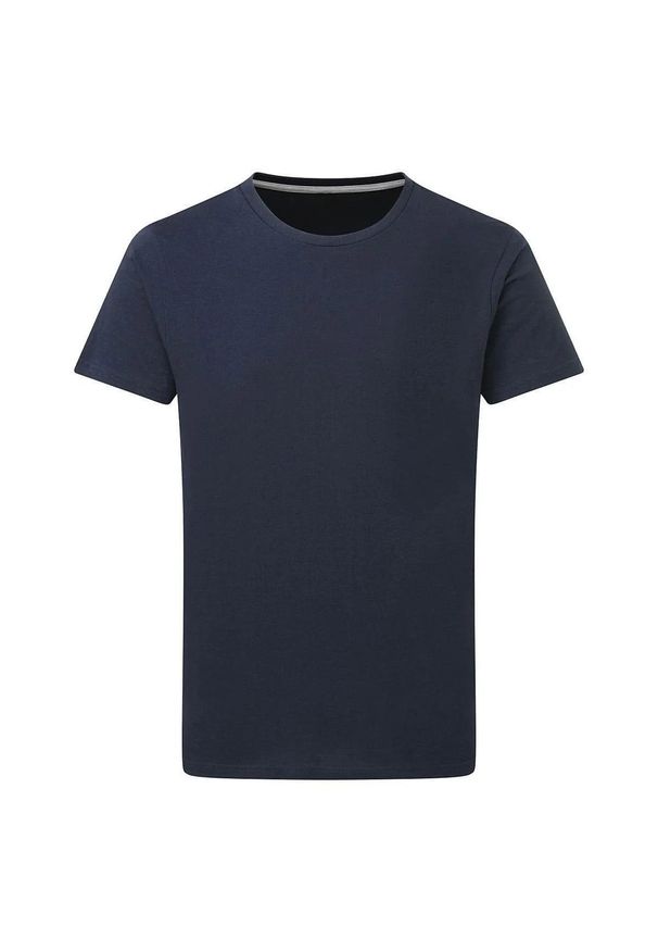 SG - Męska Koszulka Z Doskonałym Nadrukiem. Kolor: niebieski. Wzór: nadruk. Sport: turystyka piesza