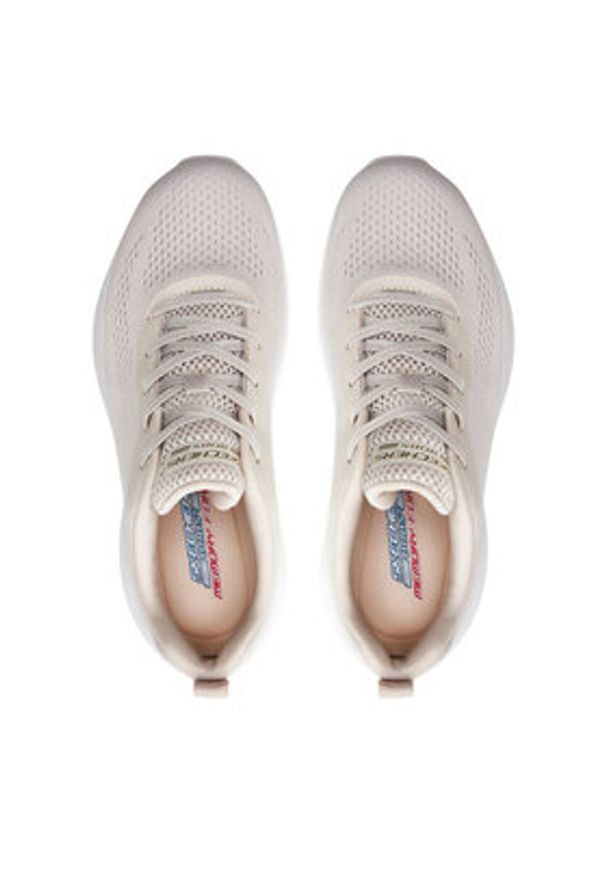 skechers - Skechers Sneakersy Bobs Infinity 117550/NAT Beżowy. Kolor: beżowy. Materiał: materiał