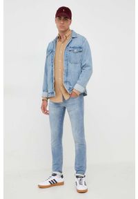 Polo Ralph Lauren koszula bawełniana męska kolor beżowy regular z kołnierzykiem button-down. Typ kołnierza: button down, polo. Kolor: beżowy. Materiał: bawełna. Długość rękawa: długi rękaw. Długość: długie. Wzór: gładki #5