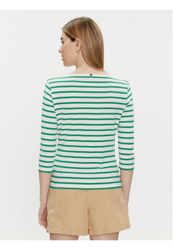 TOMMY HILFIGER - Tommy Hilfiger Bluzka New Cody WW0WW40589 Zielony Slim Fit. Kolor: zielony. Materiał: bawełna
