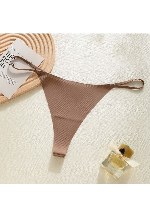 Intica - Stringi bezszwowe mini do obcisłych ubrań Benita. Kolor: beżowy. Materiał: materiał