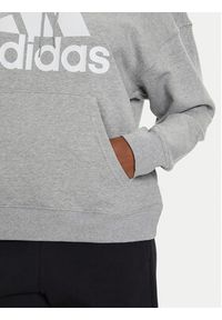 Adidas - adidas Bluza Essentials Big Logo IC9865 Szary Loose Fit. Kolor: szary. Materiał: bawełna