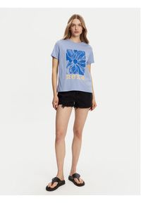 Roxy T-Shirt ERJZT05911 Niebieski Regular Fit. Kolor: niebieski. Materiał: bawełna
