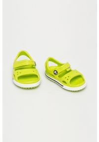 Crocs - Sandały dziecięce. Zapięcie: klamry. Kolor: żółty, zielony, wielokolorowy. Materiał: syntetyk, materiał, guma. Wzór: gładki #4