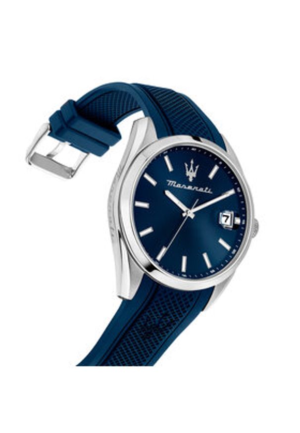 Maserati Zegarek Attrazione R8851151005 Granatowy. Kolor: niebieski