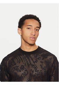 Versace Jeans Couture T-Shirt 78GAH6R0 Czarny Regular Fit. Kolor: czarny. Materiał: bawełna