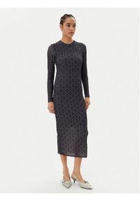 Hugo - HUGO Sukienka codzienna Nastan 50542400 Czarny Slim Fit. Okazja: na co dzień. Kolor: czarny. Materiał: syntetyk. Typ sukienki: proste. Styl: casual