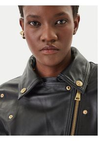 Versace Jeans Couture Kurtka skórzana 80HAVP00 CP009 Czarny Loose Fit. Kolor: czarny. Materiał: skóra #3