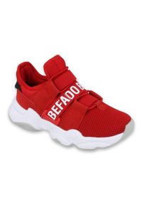 Befado obuwie dziecięce 516Y064 czerwone. Kolor: czerwony. Materiał: guma, tkanina. Sport: turystyka piesza #1