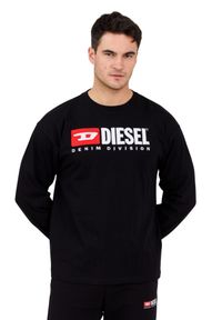 Diesel - DIESEL Czarny longsleeve męski T-BOXT-LS-DIV, Rozmiar XXL. Kolor: czarny. Materiał: bawełna, elastan. Długość rękawa: długi rękaw. Długość: długie. Styl: klasyczny #6