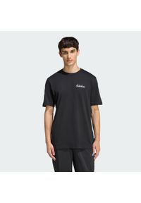 Adidas - Koszulka Z Nadrukiem Novelty Bowl. Kolor: czarny. Materiał: bawełna. Wzór: nadruk. Sport: fitness #1