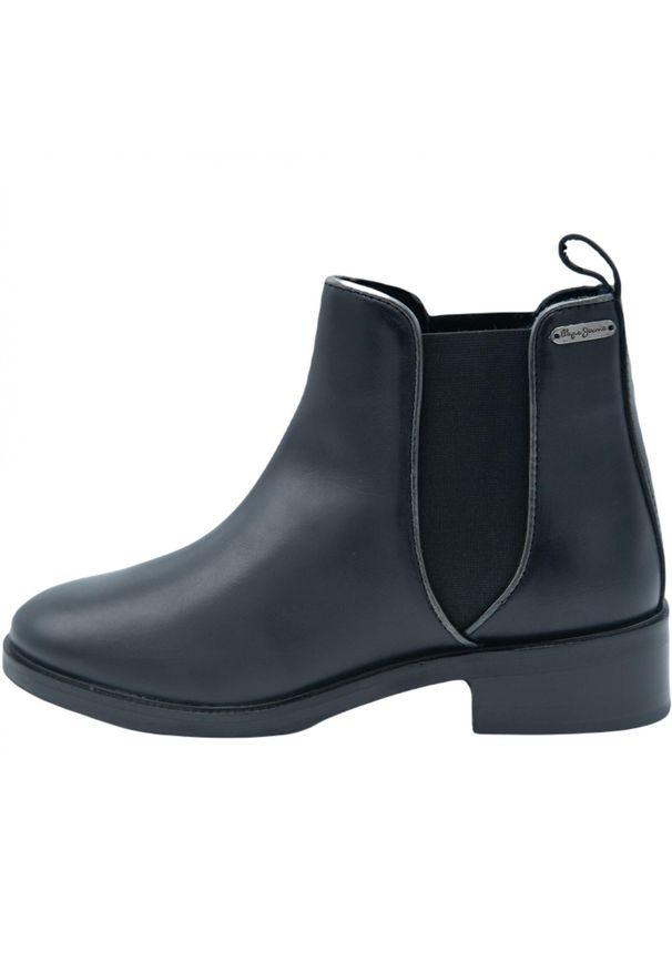 Buty damskie Pepe Jeans Devon Basic. Kolor: czarny. Materiał: skóra, materiał. Sport: turystyka piesza