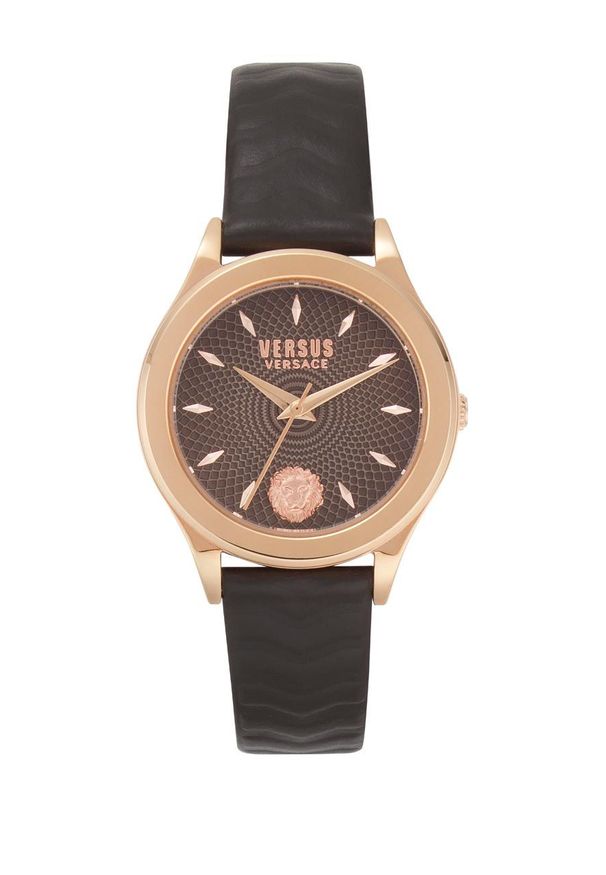 Versus Versace - Zegarek Mount Pleasant. Kolor: czarny. Materiał: materiał, skóra