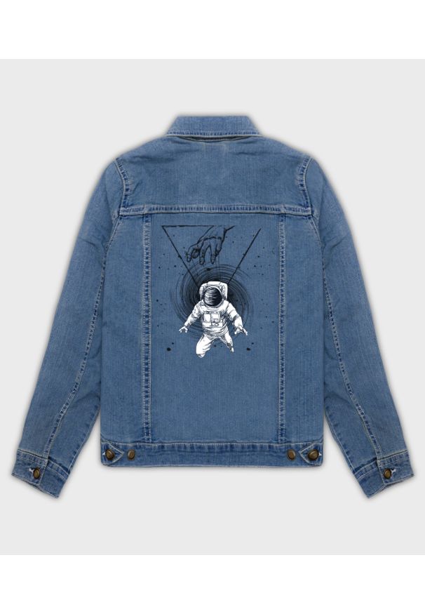 MegaKoszulki - Kurtka jeansowa damska Astro Secrets. Materiał: jeans. Wzór: nadruk. Sezon: wiosna. Styl: klasyczny