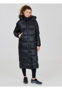 Athlecia Kurtka puchowa Elly W Maxi Puffer EA233361 Czarny Regular Fit. Kolor: czarny. Materiał: syntetyk