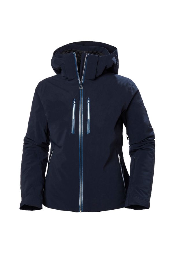 Damska kurtka narciarska Helly Hansen Alphelia lifaloft. Kolor: niebieski. Sezon: zima. Sport: narciarstwo