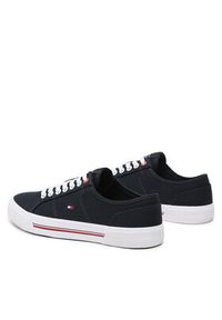 TOMMY HILFIGER - Tommy Hilfiger Tenisówki Core Corporate Vulc Canvas FM0FM04560 Granatowy. Kolor: niebieski. Materiał: materiał #4