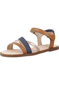 Geox - Sandały GEOX J SANDAL KARLY GIRL Brązowy. Kolor: brązowy. Materiał: syntetyk. Sezon: lato #1