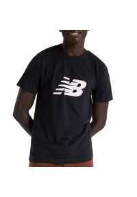 Koszulka męska New Balance MT43906BK - czarna. Kolor: czarny. Materiał: bawełna. Długość rękawa: krótki rękaw. Długość: krótkie #1