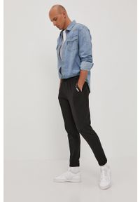 Tommy Jeans - Spodnie. Kolor: czarny. Materiał: bawełna. Wzór: aplikacja #4