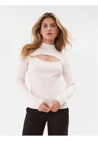 Guess Sweter W3BR18 Z2YK2 Różowy Regular Fit. Kolor: różowy. Materiał: syntetyk
