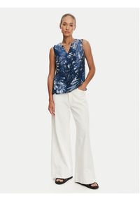Tatuum Bluzka Lea T2509.056 Granatowy Regular Fit. Kolor: niebieski. Materiał: wiskoza