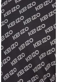 Kenzo - KENZO Czarny t-shirt męski monogram oversize. Kolor: czarny