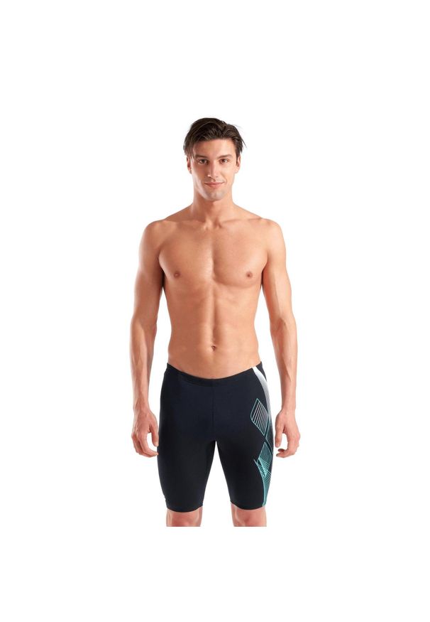 Jammery Arena Sea Water - spodenki do kolan do pływania XL (UK38). Kolor: czarny, niebieski, wielokolorowy. Długość: do kolan