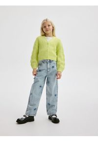 Reserved - Kardigan na guziki - zielony. Kolor: zielony. Materiał: dzianina #1