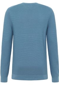 Mustang - MUSTANG ELLIOT MĘSKI SWETER ELEGANCKI LOGO PROVINCIAL BLUE 1015472 5181. Styl: elegancki #4