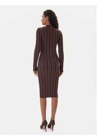 Fracomina Sukienka dzianinowa FJ25WD5006K463Q7 Brązowy Slim Fit. Kolor: brązowy. Materiał: syntetyk #3