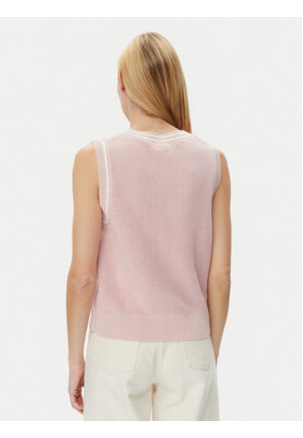 Guess Jeans Sweter W5GR02 Z3HM1 Różowy Regular Fit. Kolor: różowy. Materiał: bawełna