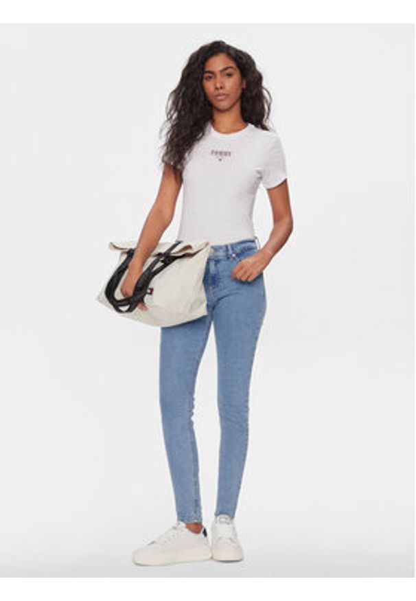 Tommy Jeans Jeansy Nora DW0DW16011 Niebieski Skinny Fit. Kolor: niebieski