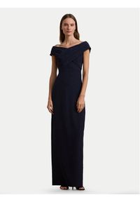 Lauren Ralph Lauren - LAUREN RALPH LAUREN Sukienka wieczorowa 2,53936E+11 Granatowy Slim Fit. Kolor: niebieski. Materiał: syntetyk. Styl: wizytowy #1