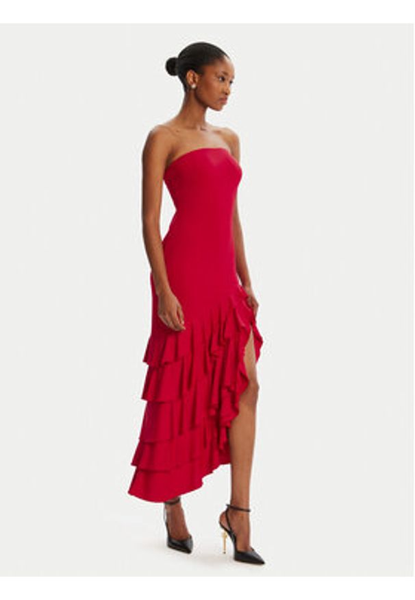 BARDOT - Bardot Sukienka koktajlowa Agastina Strapless 60029DB Czerwony Slim Fit. Kolor: czerwony. Materiał: syntetyk. Styl: wizytowy
