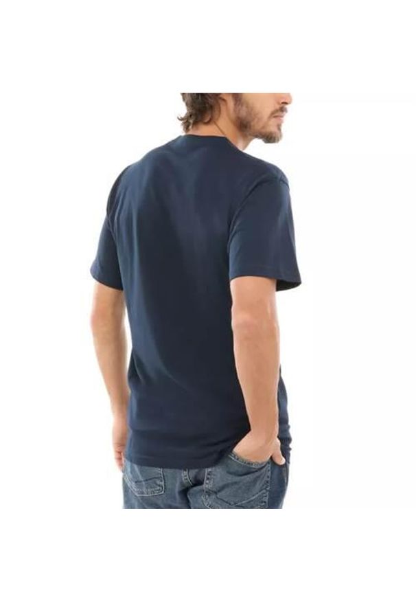 Koszulka sportowa męska Vans Left Chest Logo. Kolor: niebieski. Długość rękawa: krótki rękaw. Długość: krótkie